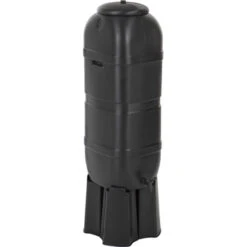 Practo Garden Classic Regenton Zwart Kunststof Met Accessoires 100 Liter