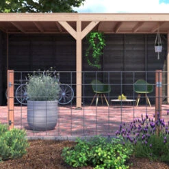 Gaas Volgpakket Tuinhek Hardhout 75x180cm liggend -Tuinonderhoud buiten 123 1098