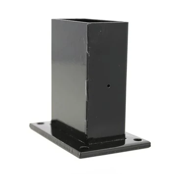 Voet Voor Rechthoekige Paal Zwart 60/120 Mm 1 Voet Voor Rechthoekige Paal Zwart 60/120 Mm