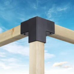 Paalverbinder Voor Pergola Hoekstuk 3-kants 7x7 Cm Zwart 4 Paalverbinder Voor Pergola Hoekstuk 3-kants 7x7 Cm Zwart -Tuinonderhoud buiten 123 1203