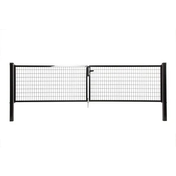 Napoli Dubbele Poort Zwart 150x2x150cm RAL9005 1 Napoli Dubbele Poort Zwart 150x2x150cm RAL9005