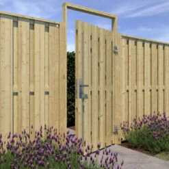 Poortpakket Grenen Hout Op Metalen Frame -Tuinonderhoud buiten 123 1914