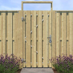 Poortpakket Grenen Hout Op Metalen Frame -Tuinonderhoud buiten 123 1916