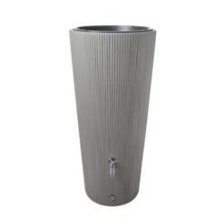 Garantia Regenton Met Plantenbak Grijs Kunststof 220 Liter -Tuinonderhoud buiten 123 24