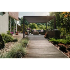 Pergola Deluxe Zwart 3,6x3,6m -Tuinonderhoud buiten 123 312