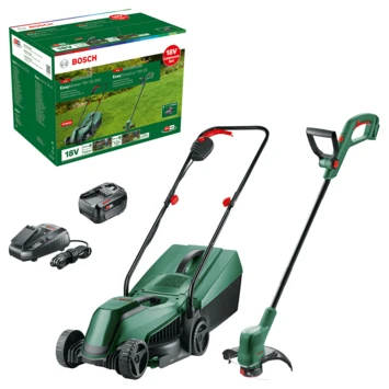 Bosch 18V Grasmaaier EasyMower + Trimmer EasyGrassCut (incl. 4.0Ah Accu + Lader) 1 Bosch 18V Grasmaaier EasyMower + Trimmer EasyGrassCut (incl. 4.0Ah Accu + Lader)