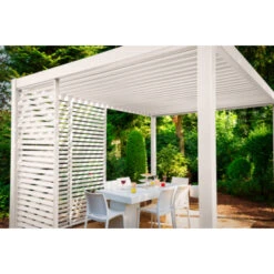 Zijwand Louvre Voor Pergola Classic & Deluxe Wit 360 Series 10 Zijwand Louvre Voor Pergola Classic & Deluxe Wit 360 Series -Tuinonderhoud buiten 123 38