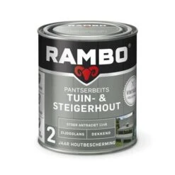 Rambo Vintage Pantserbeits Tuin- En Steigerhout Dekkend Stoer Antraciet Zijdeglans 750 Ml 5 Rambo Vintage Pantserbeits Tuin- En Steigerhout Dekkend Stoer Antraciet Zijdeglans 750 Ml -Tuinonderhoud buiten 123 3886
