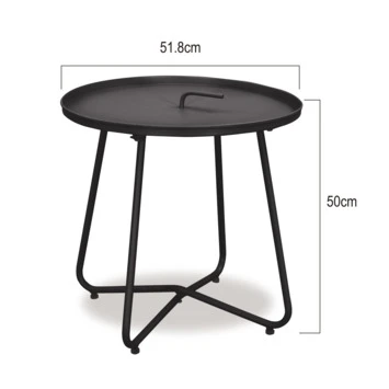 Bijzettafel Reno Zwart 2 Bijzettafel Reno Zwart - Afbeelding 2