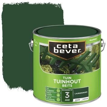 CetaBever Tuinhoutbeits Dekkend Laurier Groen Zijdeglans 2,5 L 1 CetaBever Tuinhoutbeits Dekkend Laurier Groen Zijdeglans 2,5 L