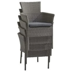 Stapelstoel Malaga Antraciet Wicker -Tuinonderhoud buiten 123 3964