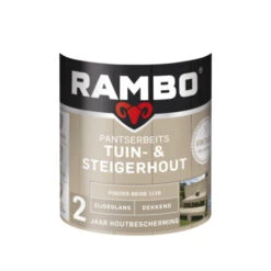 Rambo Vintage Pantserbeits Tuin- En Steigerhout Dekkend Poeder Beige Zijdeglans 750 Ml -Tuinonderhoud buiten 123 4076