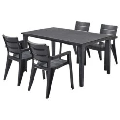 ALLIBERT All Stoel Ibiza Grafiet -Tuinonderhoud buiten 123 4226