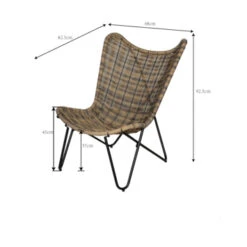 Vlinderstoel Belize Zwartbruin -Tuinonderhoud buiten 123 4253