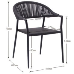 Stoel Lavandou Zwart -Tuinonderhoud buiten 123 4264