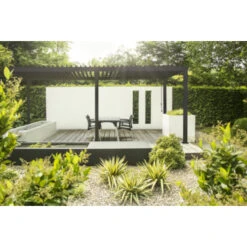 Pergola Deluxe Zwart 3,6x7,2m -Tuinonderhoud buiten 123 436