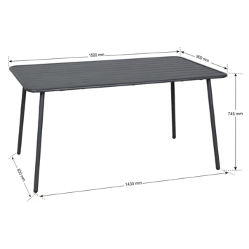 Tafel Tavira Zwart 2 Tafel Tavira Zwart - Afbeelding 2