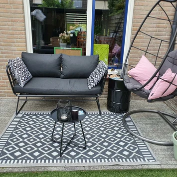 Loungebank Madrid Zwart 3 Loungebank Madrid Zwart - Afbeelding 3