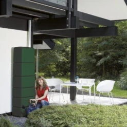 Muurregenton Slim Groen Kunststof 300 Liter -Tuinonderhoud buiten 123 525