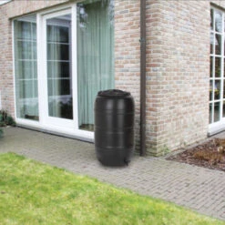Practo Garden Classic Regenton Zwart Kunststof Incl. Kraan 210 Liter -Tuinonderhoud buiten 123 542