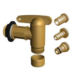 Garantia Messingkleurig Kunststof Kraantje Voor Regentonnen -Tuinonderhoud buiten 123 626