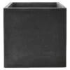 Pot Fiberclay Donkergrijs Streep Vierkant Ø40 H35 Cm