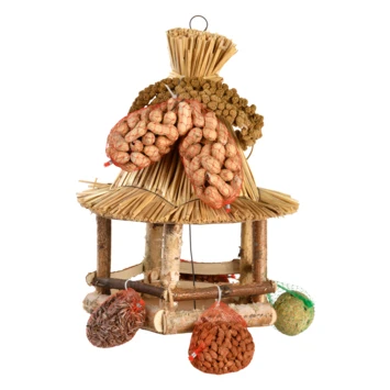 Vogelhuis Berken Stro Inclusief Voer 1 Vogelhuis Berken Stro Inclusief Voer